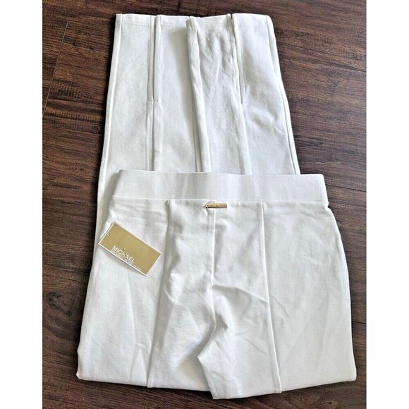 MICHAEL Michael Kors Women's Slit Hem Pull On Leggings Pants White P/XS - Picture 13 of 15